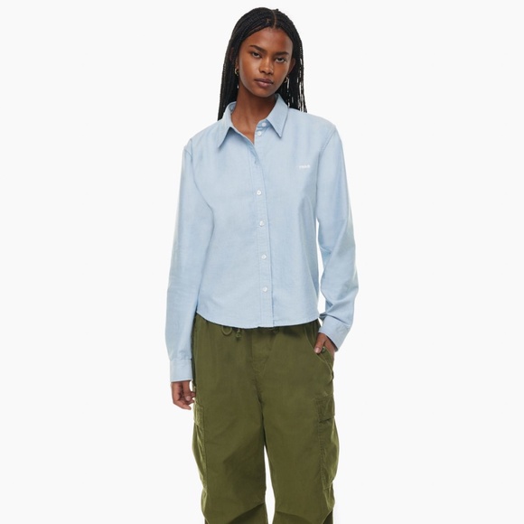 Aritzia_Tna Bixby Oxford Shirt Classic-fit cotton oxford button-up shirt_XS - Picture 2 of 7